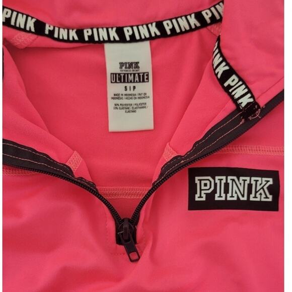 Victoria’s Secret PINK Shirt Womens Small Quarter Zip Pullover Active Sporty Top - Picture 4 of 6